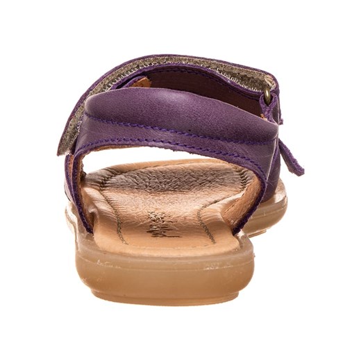 Skórzane sandały w kolorze fioletowym Pom Pom 27 promocyjna cena Limango Polska