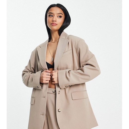 Topshop Petite – Fashion Mensy – Marynarka w kolorze szarobrązowym Topshop Petite 32 Asos Poland