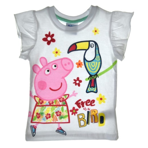 T-shirt dla dzieci Świnka Peppa z ozdobnymi rękawami Licencja 122 Sklep Dorotka