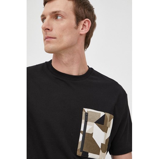 Karl Lagerfeld t-shirt bawełniany kolor czarny wzorzysty Karl Lagerfeld S ANSWEAR.com