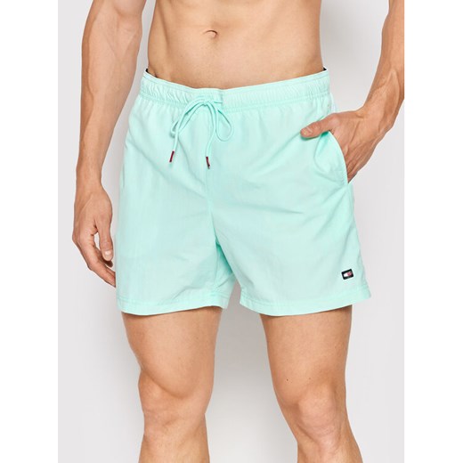 Tommy Hilfiger Szorty kąpielowe Medium UM0UM02041 Zielony Slim Fit Tommy Hilfiger XL MODIVO