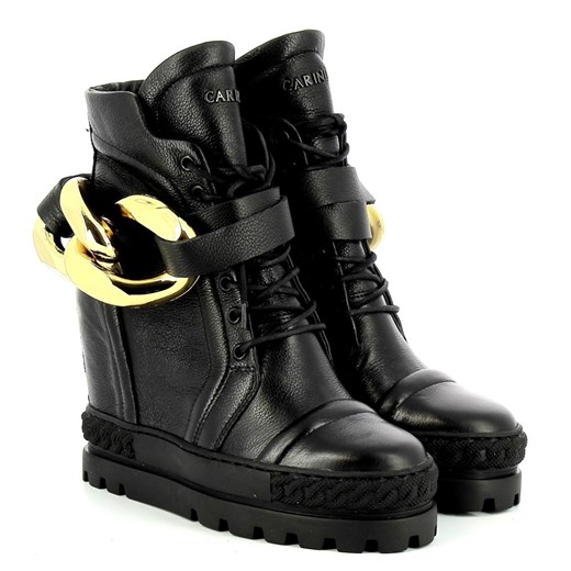Czarne sneakersy na koturnie CARINII Carinii 39 Sklep Carinii