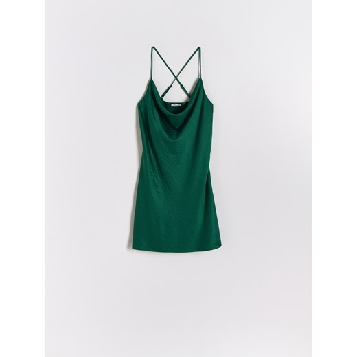 Reserved - Bieliźniana sukienka mini - Zielony Reserved 36 Reserved