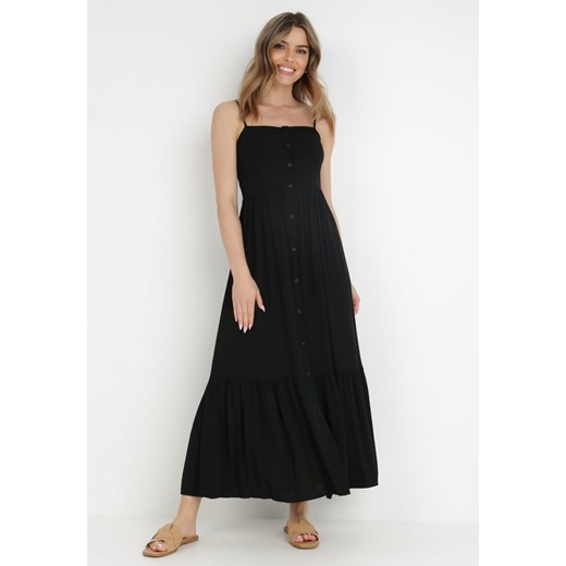 Czarna Sukienka z Wiskozy Amarhinca ze sklepu Born2be Odzież w kategorii Sukienki - zdjęcie 138442151
