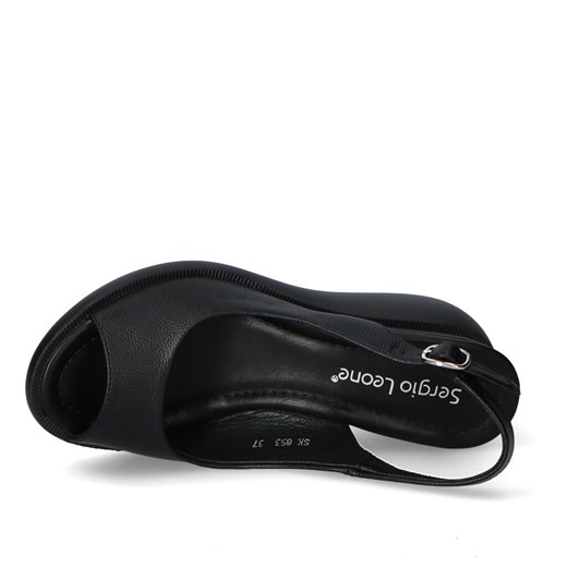 Sandały Sergio Leone SK853 Czarne Sergio Leone 40 promocyjna cena Arturo-obuwie