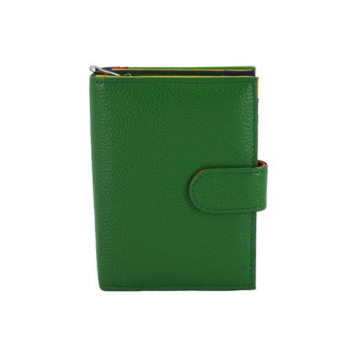 Pojemny kolorowy portfel damski skórzany - Zielony ze sklepu Barberinis w kategorii Portfele damskie - zdjęcie 138501601