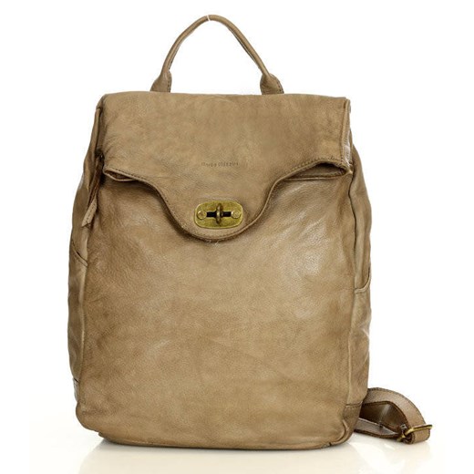 MARCO MAZZINI Duży akademicki plecak old pelle travel beż taupe Merg one size merg.pl