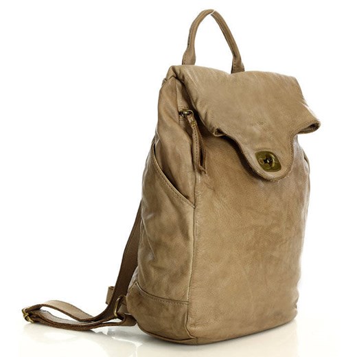 MARCO MAZZINI Duży akademicki plecak old pelle travel beż taupe Merg one size merg.pl