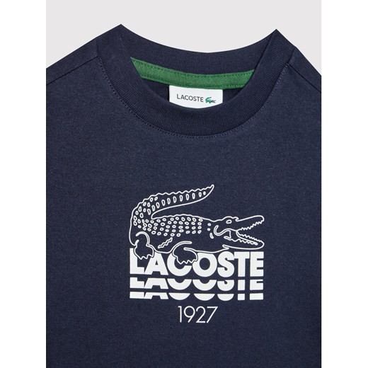 Lacoste T-Shirt TJ4282 Granatowy Regular Fit Lacoste 8Y okazyjna cena MODIVO