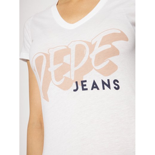 Pepe Jeans T-Shirt Adele PL504431 Biały Regular Fit Pepe Jeans XS MODIVO okazja