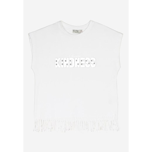Biały Top Orarpia ze sklepu Born2be Odzież w kategorii Bluzki damskie - zdjęcie 138540010