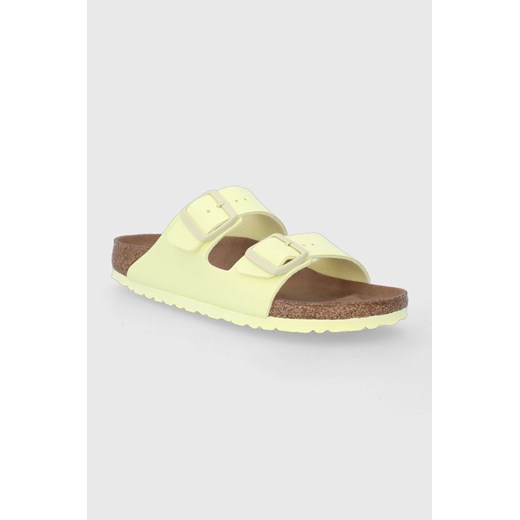 Birkenstock klapki Arizona damskie kolor żółty 38 ANSWEAR.com