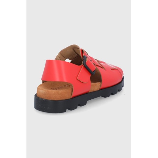 Camper sandały skórzane Brutus Sandal damskie kolor czerwony na platformie Camper 37 ANSWEAR.com