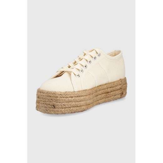 Superga tenisówki damskie kolor beżowy 39 ANSWEAR.com