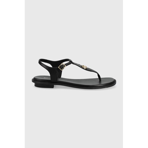 MICHAEL Michael Kors sandały skórzane MALLORY THONG damskie kolor czarny Michael Michael Kors 39 ANSWEAR.com