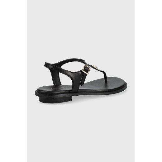 MICHAEL Michael Kors sandały skórzane MALLORY THONG damskie kolor czarny Michael Michael Kors 37 ANSWEAR.com