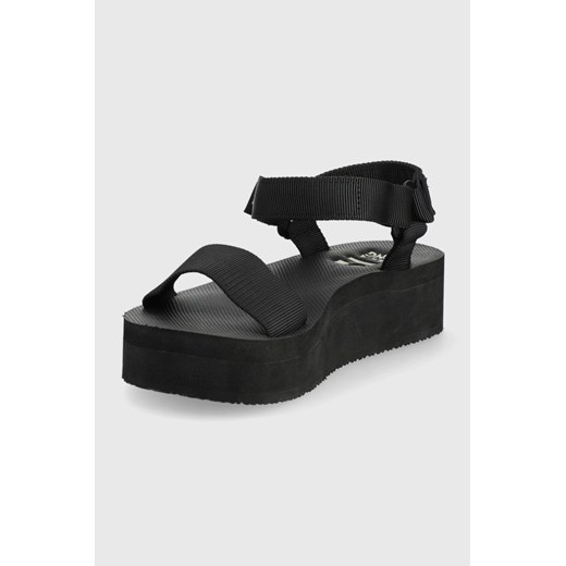 Billabong sandały damskie kolor czarny na platformie Billabong 40 ANSWEAR.com
