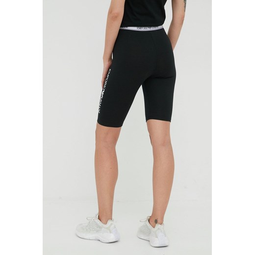Emporio Armani Underwear szorty damskie kolor czarny z nadrukiem medium waist XS ANSWEAR.com