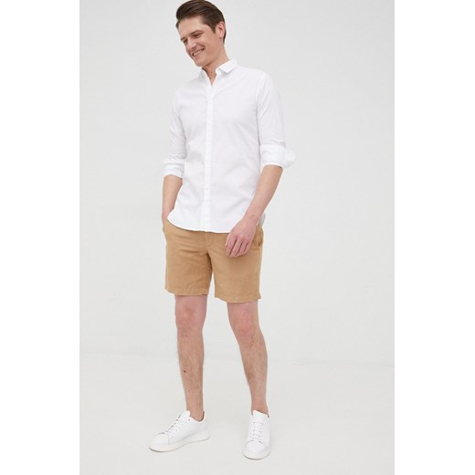 Polo Ralph Lauren szorty lniane męskie kolor beżowy Polo Ralph Lauren 34 ANSWEAR.com