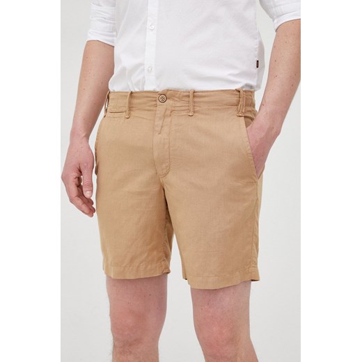 Polo Ralph Lauren szorty lniane męskie kolor beżowy Polo Ralph Lauren 33 ANSWEAR.com