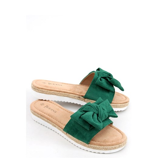 Klapki espadryle z kokardą VIOLA GREEN Inello 36 ajstyle.pl