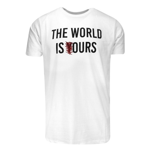 T-Shirt Biały z Nadrukiem THE WORLD IS OURS, Okrągły Dekolt -BRAVE SOUL TSBRSSS22OURSopticwhite ze sklepu JegoSzafa.pl w kategorii T-shirty męskie - zdjęcie 138622572