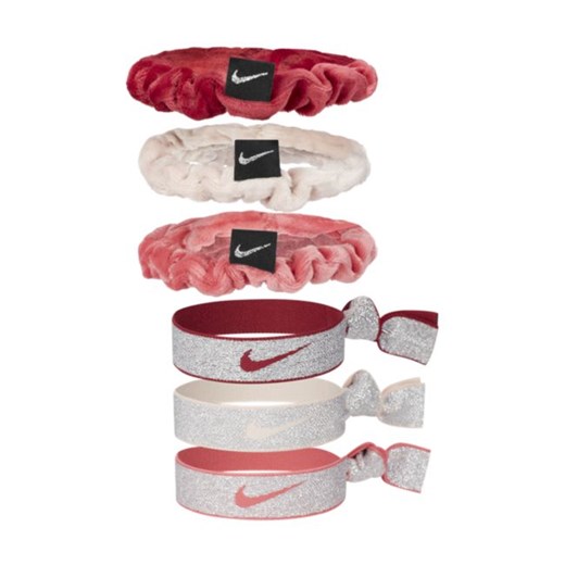 Aksamitne i elastyczne opaski na włosy Nike (6 szt.) - Wielokolorowe Nike ONE SIZE Nike poland