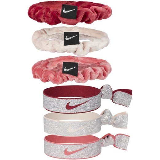 Aksamitne i elastyczne opaski na włosy Nike (6 szt.) - Wielokolorowe Nike ONE SIZE Nike poland