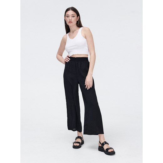 Cropp - Czarne kuloty - Czarny Cropp 40 Cropp