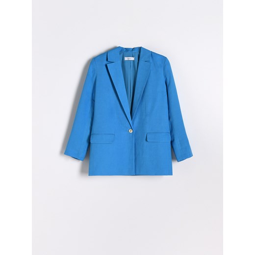 Reserved - Marynarka z lnem - Niebieski Reserved S Reserved