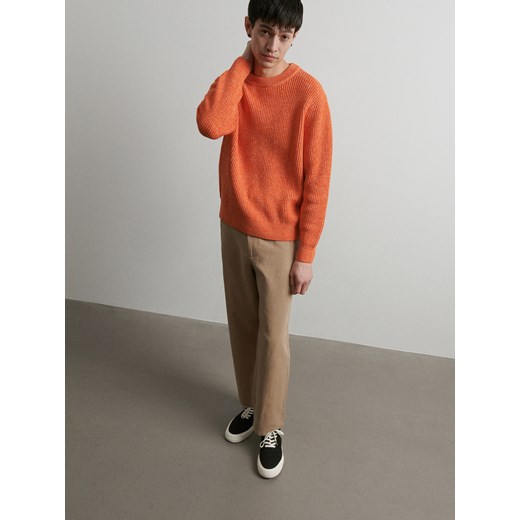 Reserved - PREMIUM Sweter z bawełny organicznej - Pomarańczowy Reserved XL Reserved