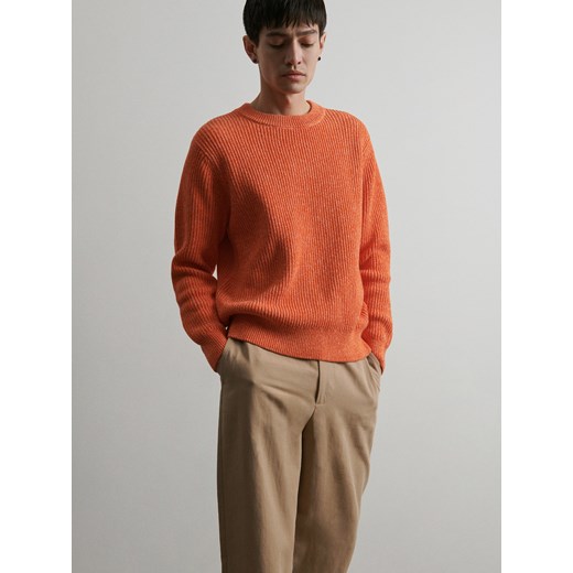 Reserved - PREMIUM Sweter z bawełny organicznej - Pomarańczowy Reserved M Reserved