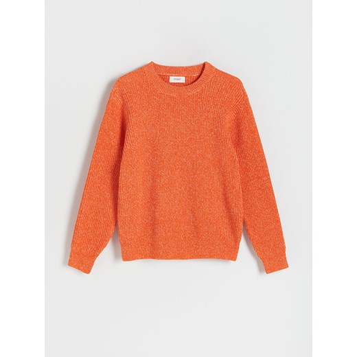 Reserved - PREMIUM Sweter z bawełny organicznej - Pomarańczowy Reserved L Reserved