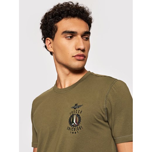 Aeronautica Militare T-Shirt 212TS1893J507 Zielony Regular Fit Aeronautica Militare S promocyjna cena MODIVO