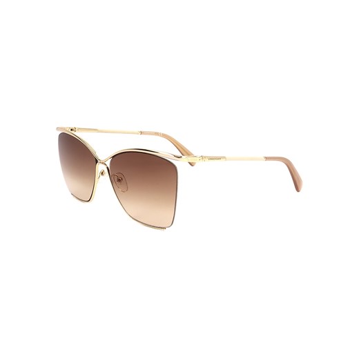 Damskie okulary przeciwsłoneczne w kolorze złoto-brązowym Longchamp onesize okazja Limango Polska