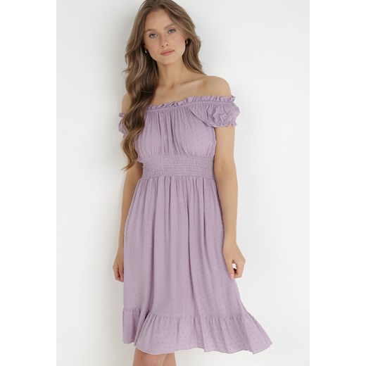 Fioletowa Sukienka Chloromene ze sklepu Born2be Odzież w kategorii Sukienki - zdjęcie 138689772