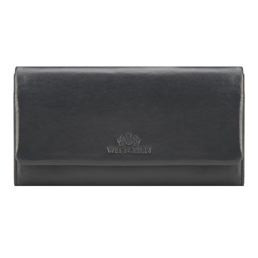 Damski portfel ze skóry podłużny z tłoczonym logo Wittchen WITTCHEN