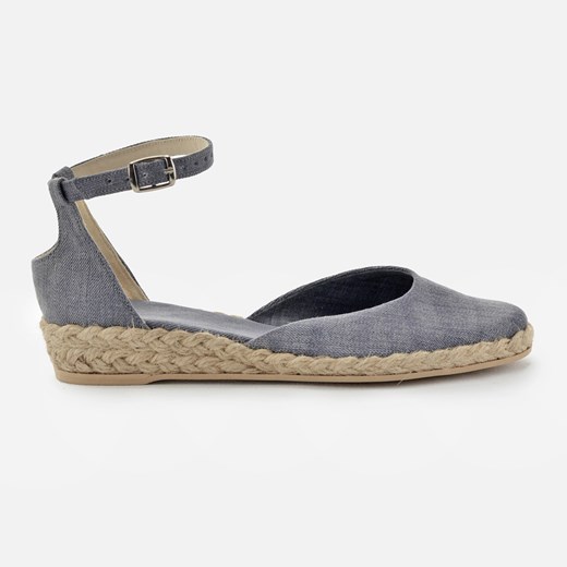 Espadryle płaskie jeans DZ/ szare Liliana 42 espadryle.pl