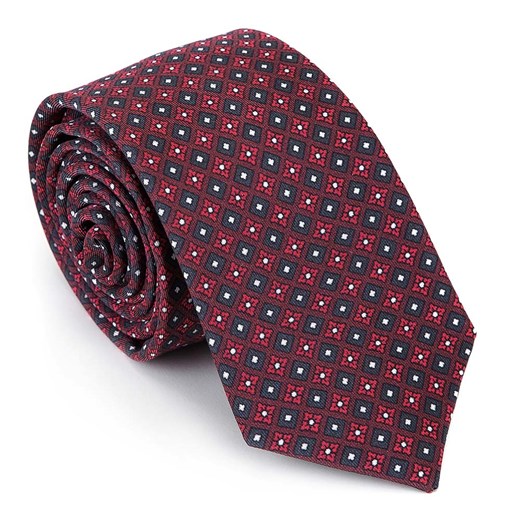 Krawat jedwabny w drobny wzór ze sklepu WITTCHEN w kategorii Krawaty - zdjęcie 138720773