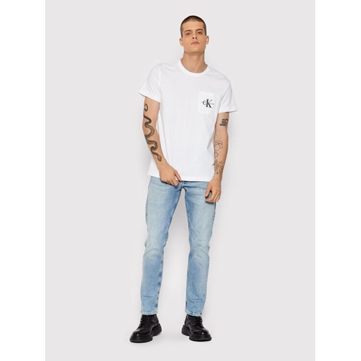 Calvin Klein Jeans T-Shirt Essentials J30J319098 Biały Regular Fit XL okazja MODIVO