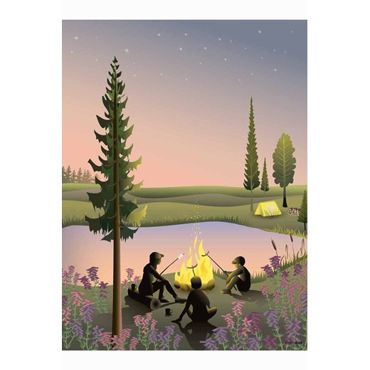 Vissevasse plakat Campfire 50x70 cm ze sklepu ANSWEAR.com w kategorii Plakaty - zdjęcie 138752503