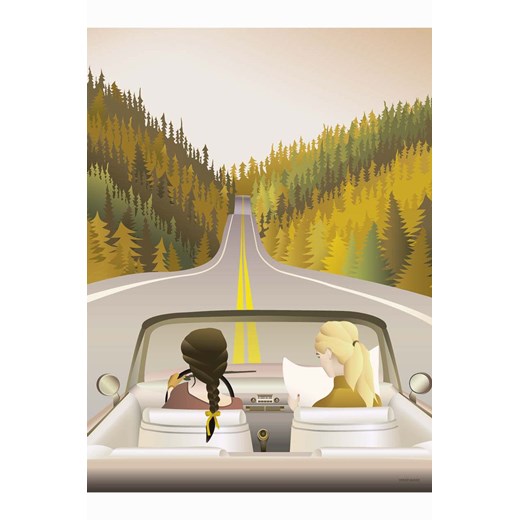 Vissevasse plakat Road Trip 50x70 cm ze sklepu ANSWEAR.com w kategorii Plakaty - zdjęcie 138752532