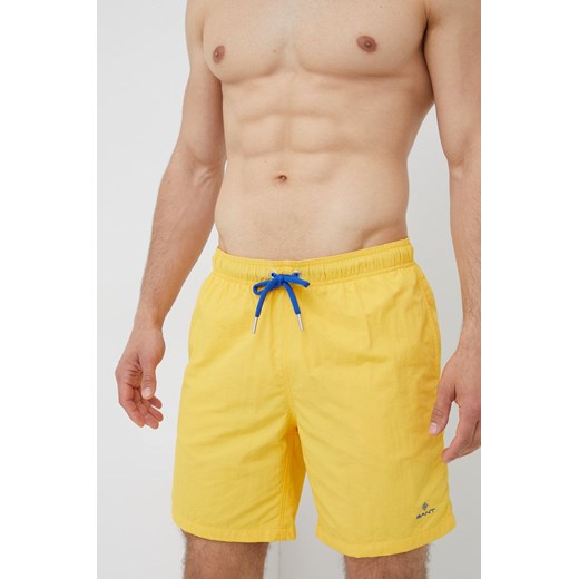Gant szorty kąpielowe kolor żółty Gant XL ANSWEAR.com
