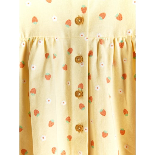 Reserved - Dzianinowa sukienka z guzikami - Żółty Reserved 74 Reserved