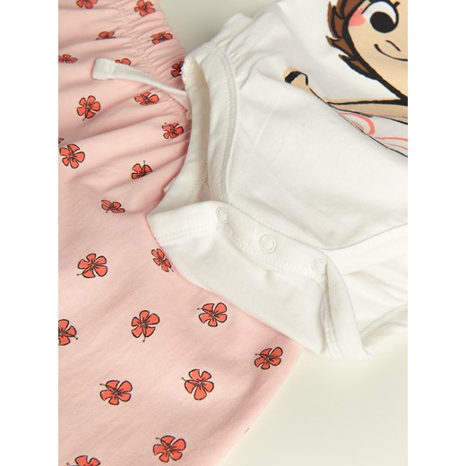 Reserved - Dwuczęściowa piżama Moana - Kremowy Reserved 80 Reserved