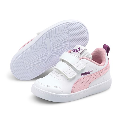 BUTY DZIECIĘCE COURTFLEX V2 BIAŁE Puma 25 okazja taniesportowe.pl