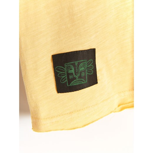 Reserved - Bawełniany t-shirt z naszywką - Pomarańczowy Reserved 128 Reserved