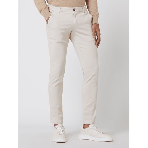 Chinosy o kroju slim fit z dodatkiem streczu model ‘Maldonado’ Bruun & Stengade 34/32 Peek&Cloppenburg