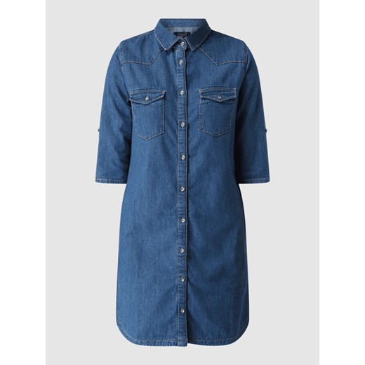 Mavi Jeans sukienka na uczelnię rozkloszowana z kołnierzykiem casual mini