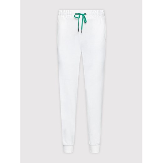 United Colors Of Benetton Spodnie dresowe 3J68P0509 Biały Regular Fit United Colors Of Benetton L okazja MODIVO